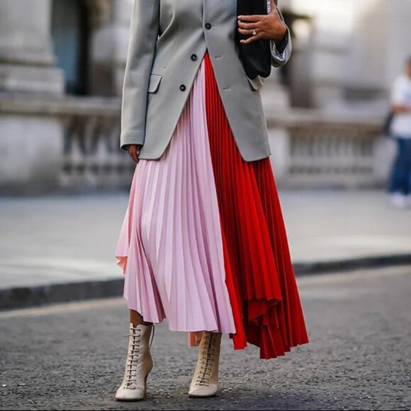 Zara Block Heel Gray Lace-Up Ankle Square Toe Sheepskin Boots - Picture 10 of 15